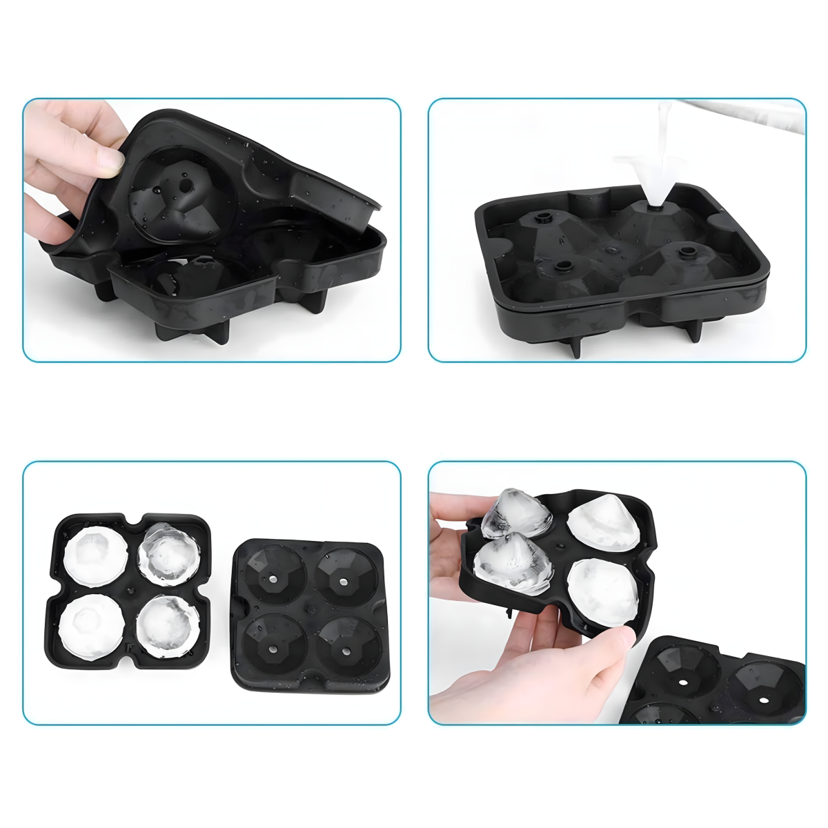 Silikoonist Jääkuubiku Vorm XL