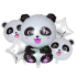 Panda Sünnipäeva Õhupallikomplekt Loomad Peole 5 tk