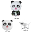 Panda Sünnipäeva Õhupallikomplekt Loomad Peole 5 tk