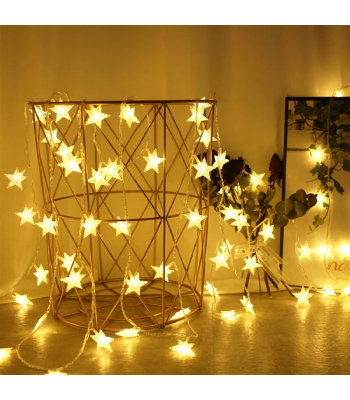Valguskardin Led Tähed 100 LED | 10m | Soe Valge Valgus