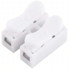 20 x Kiirkinnitus Klemmliist 2-Pin Juhtmetele CH2
