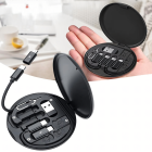 Organiseerija 5in1 Telefonile Adapteritega USB-C Lightning Micro USB-A