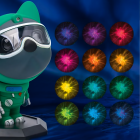 Kosmose projektor koer-astronaut