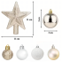 Jõuluehete komplekt 30 tk Täht kuusele