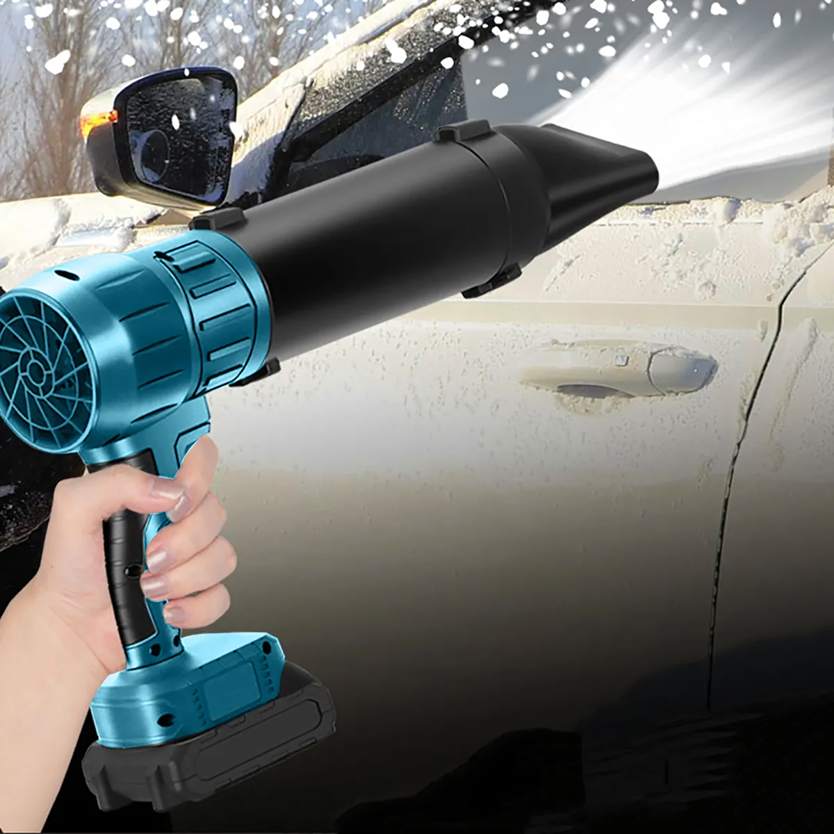 Juhtmeta lehepuhur 400W 2xAku Kott