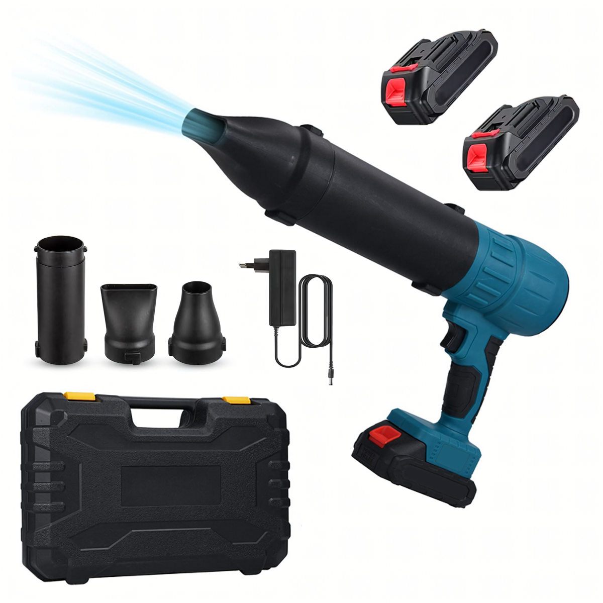 Juhtmeta lehepuhur 400W 2xAku Kott