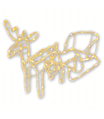 Jõulupõder saaniga 240 LED valgustusega väline kaunistus