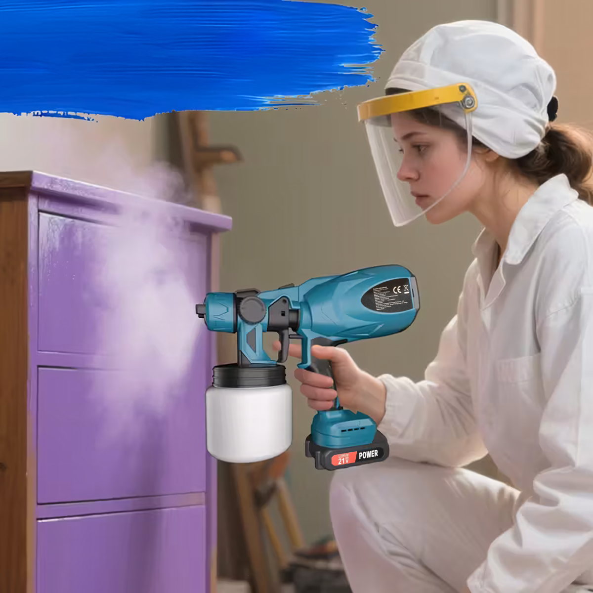 Akuga pritsimispüstol värvimiseks 800ml