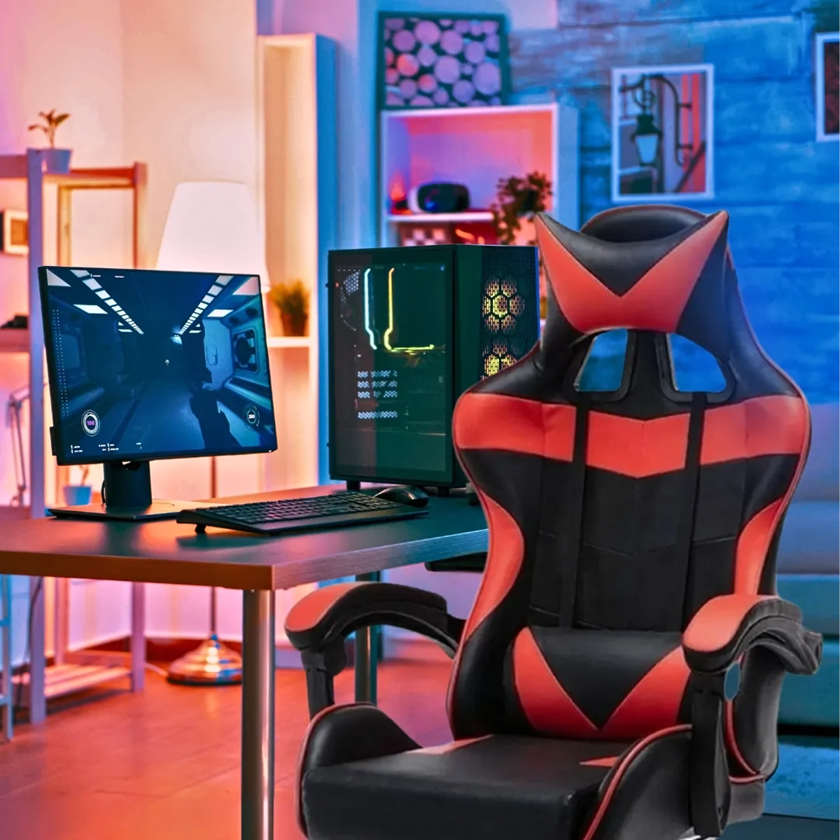 Mänguritool Kontoritool Jalatoega