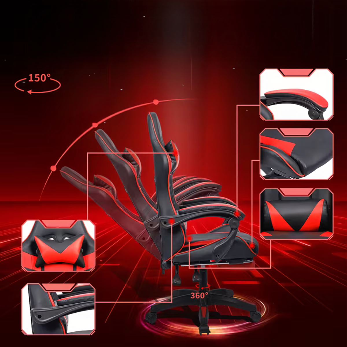 Mänguritool Kontoritool Jalatoega