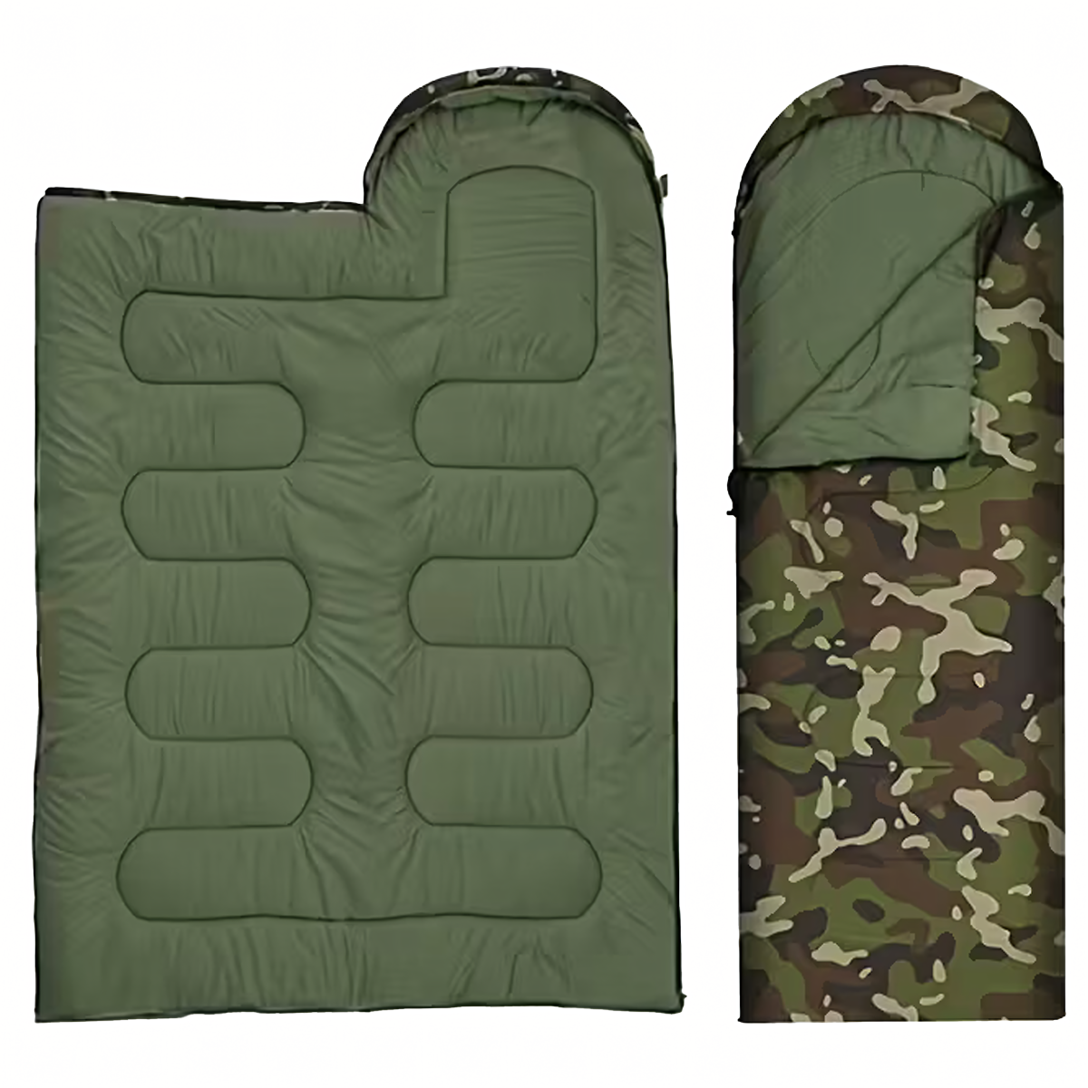 Moodumiskott 2in1 Moro Mumia Turistlik Kerge Soe Kootud Kapuutsiga 210x75 cm