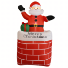 Täispuhutav Jõuluvana korstnas valgusdekoratsioon LED 150 cm