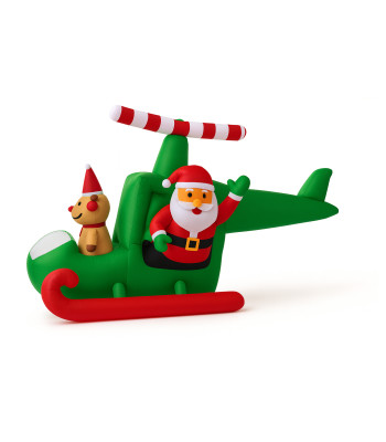 Püha Nikolaus kelkudes lendav täispuhutav kaunistus