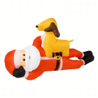 Täispuhutav Jõuluvana põhjapõdraga 2,1m Jõulukaunistus LED valgustus