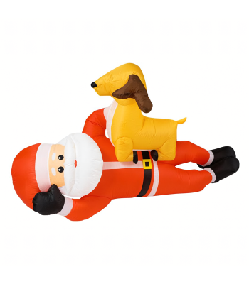 Täispuhutav Jõuluvana põhjapõdraga 2,1m Jõulukaunistus LED valgustus