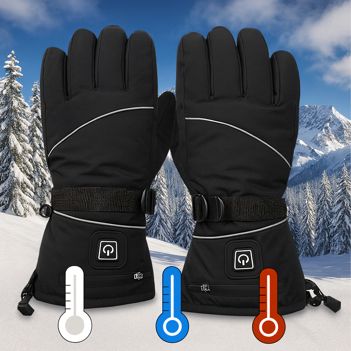 Soojendusega talvekindaid elektrilised kindad 2x Powerbank