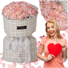 Mydlane Róże Rożowe LED komplekt Walentynai Naistepäev Kingitus Sünnipäev