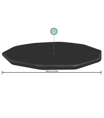 Bestway 58249 Basseini Kaitsekate PVC Ø 488 cm Must