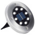 10x Päikeselamp Aial Disk LED Maapinnal Hämaraanduriga 8 LED