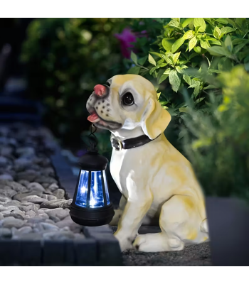 Aia Päikesepatareiga Dekoratiivne Lambiga Dekoratsioon Koer