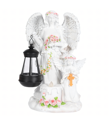 Ingel Kuju Küünlajalg Dekoratsioon Aias Valgustatud