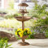 Dekoratiivne Päikesepatareiga LED Aialamp Lindude Söögimaja