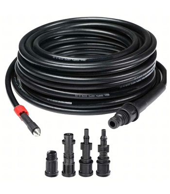 Kanalisatsiooni ja äravoolutorude puhastusvoolik 15m adapteritega