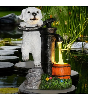 Aias Dekoratiivne Päikesepaneeliga Lamp Koera Kuju