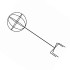 Metallist aiapergola terrassile, ronitaimede ja rooside tugi 50x10cm