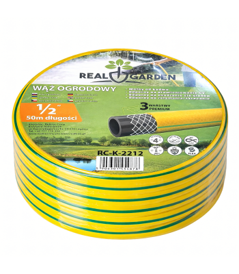 Aia voolik 3-kihiline 1/2 50 m tugevdatud veekerimiseks