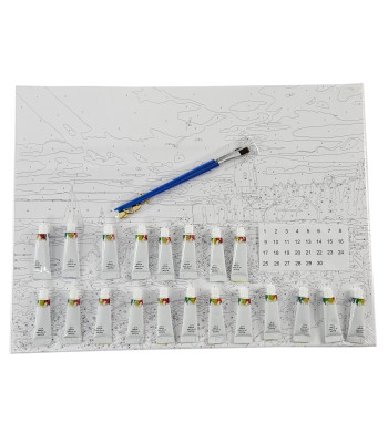 Maalimine numbrite järgi raamiga 40 x 50 cm – kvaliteetne maalitarvete komplekt tukaniga