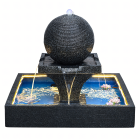 suur aiapurskkaev veekeraga 140x140x120 cm led-valgustusega