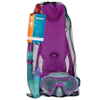 bestway 25046 sukeldumiskomplekt maski, toru ja lestadega, suurus 37–41