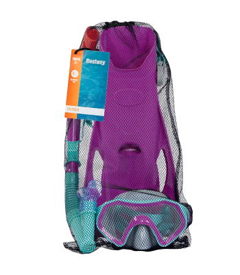 bestway 25046 sukeldumiskomplekt maski, toru ja lestadega, suurus 37–41