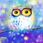 teemantmaalikomplekt 5d värviline öökull 20 x 20 cm