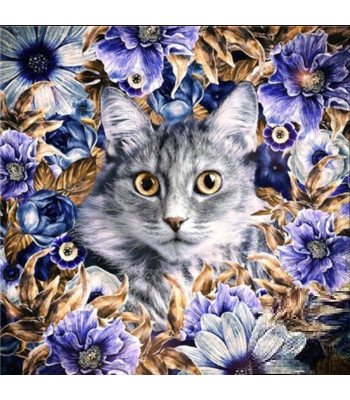 teemantmaalimise mosaiigikomplekt 5d armas kass 30 x 30 cm