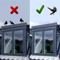 3200 tk x metallist roostevabad linnupiigid tuvidele ja varblastele aknalauale ja karniisile 50 cm