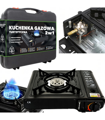 144-osaline kaasaskantavate matkagaasipliitide komplekt kohvris 2in1