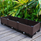 Modulaarne pruun aiakast lilledele ja köögiviljadele 120 x 40 x 22 cm