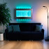 Rippuv veesein mullidega, led rgb valgustusega, 95 x 55 x 11,5 cm