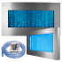 Rippuv veesein mullidega, led rgb valgustusega, 95 x 55 x 11,5 cm