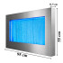 Rippuv veesein mullidega, led rgb valgustusega, 95 x 55 x 11,5 cm