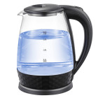 Klaasist elektriline veekeetja, võimas, vaikne, terasest ja juhtmeta, 1800W, 1,8L