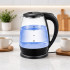 Klaasist elektriline veekeetja, võimas, vaikne, terasest ja juhtmeta, 1800W, 1,8L