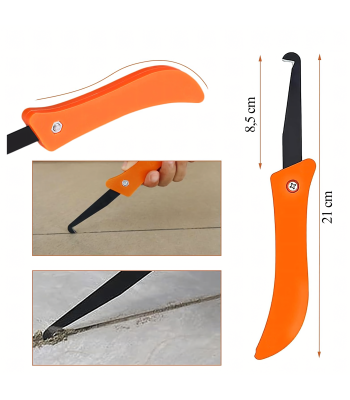 Vuugikaabits vuukide, silikooni ja mustuse eemaldamiseks plaatidelt, 21 cm