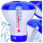 Basseinitablettide dosaator termomeetriga, ujuv kemikaalidosaator ja termomeeter, 2w1