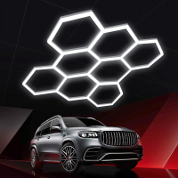 LED-kuusnurkne paneelvalgusti töökoja, garaaži ja kodu valgustamiseks 257x244cm 280W 6500K