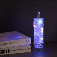 Elektriline LED-küünal haualaternasse, patareidel, sädelev 19,5 cm