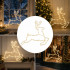 Jõulupõder, soe valge dekoratiivlamp 43 LED-iga, jõulukaunistus, 46 cm