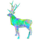LED-holograafiline jõulupõder, geomeetriline aiakaunistus 3D 90cm